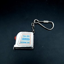 Vintage rolson mini tape measure keyring keychain C1990s-2000s 1m-3ft Metric