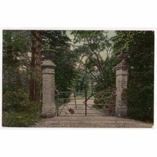 MOULTON Northamptonshire, Curious Gates at Holly Lodge Postcard, Postmarked 1908