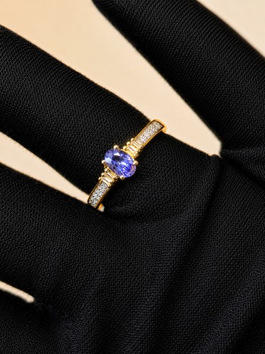 18k gold overlay tanzanite - 18k,