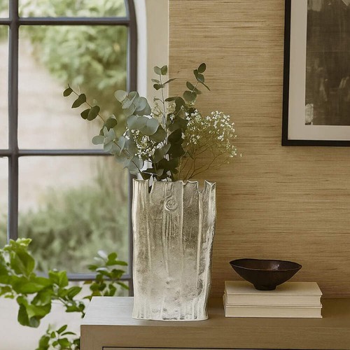 Albero large silver vase - silver,