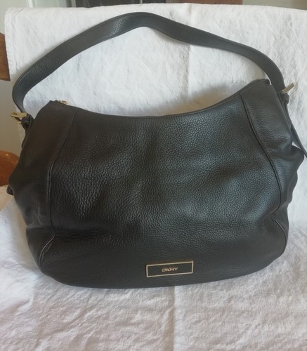 Dkny black grainey - grainey, leather