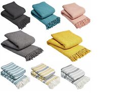 LARGE SIZE 100%COTTON WOVEN SOFA BED SETTEE THROW CHAIR COVER BLANKET BEDSPREAD 