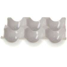 Egg Holder Tray White Ceramic