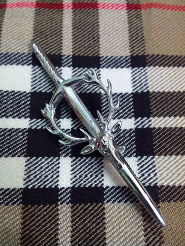 Scottish kilt pin - kilt, stag