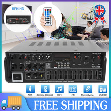 2000W Digital Power Amplifier Bluetooth Stereo HiFi Audio 2CH USB SD FM Remote