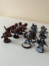 18 plastic warhammer 40k assorted space marines all painted.