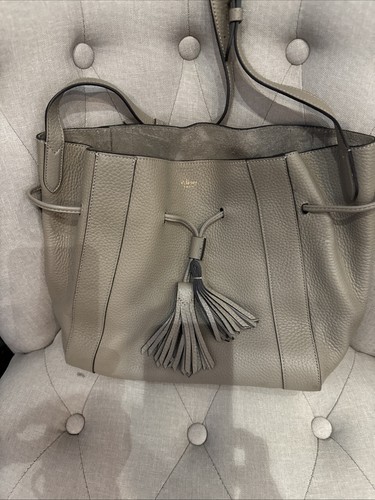 Mulberry taupe grey leather