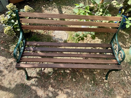 Cast iron and hardwood - hardwood, garden