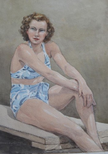 Vintage painting lady in - painting,