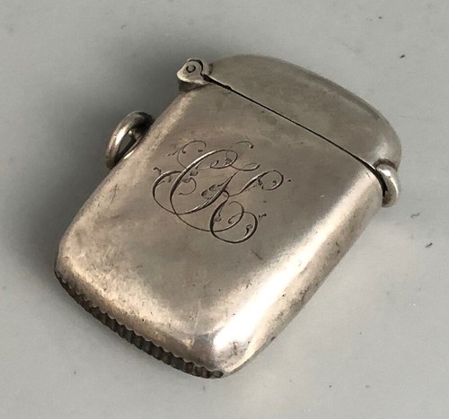 Victorian silver vesta - vesta, case