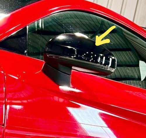 Black replacement wing mirror - black,