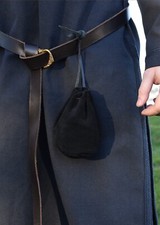 Black Suede Leather Pouch