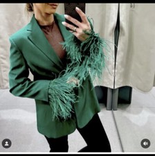 ZARA  GREEN BLAZER WITH