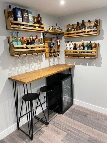 Man cave full home bar - set, up