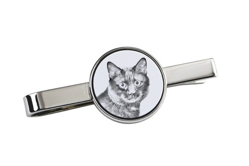 Kurilian bobtail tie clip - kurilian, with