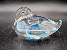 SELKIRK GLASS DUCK. ENGRAVED