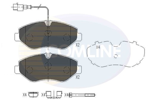 Brake pad set for - set, front