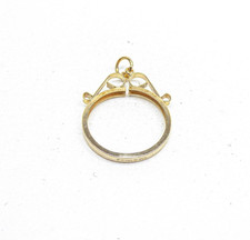 9ct Gold 1/10th Krugerrand Mount Scroll Top Plain Pendant Yellow Gold gift box