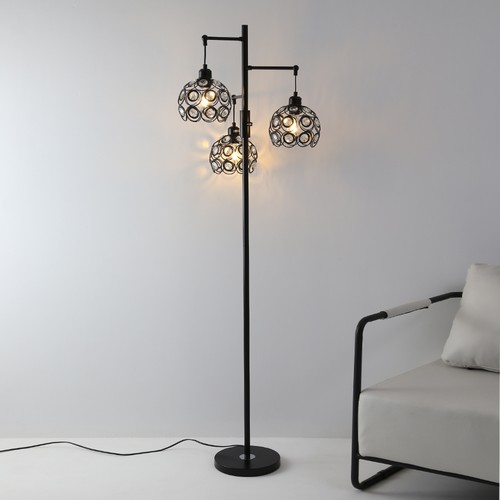 Head crystal floor lamp - crystal,
