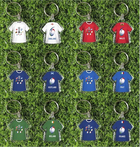 Nations rugby shirt keyring - nations,