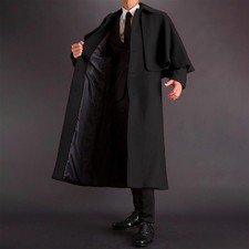 Men Overcoats with Cape Below