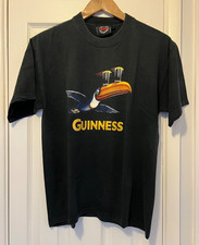 Vintage Guinness Black T-shirt with Toucan Carrying 2 Pints of Guinness Size M
