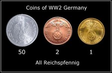 COINS OF WW2 GERMANY - Set of
