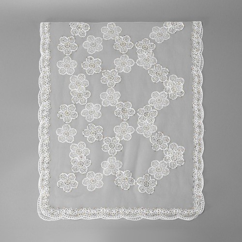 Floral embroidered nylon shawl - embroidered,