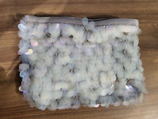 Zara Grey Iridescent Embellished Clutch Bag Grey