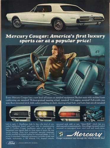 1967 mercury cougar magazine - 1967,