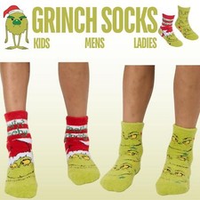 Kids Mens Ladies Grinch Socks