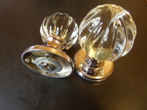 Pair very old glass ball - very,