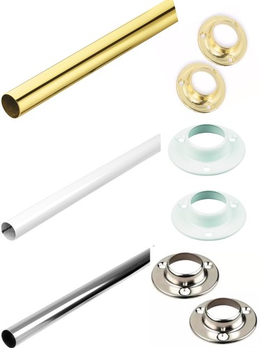 Wardrobe white chrome brass - wardrobe,