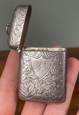 Solid Silver Vesta Box Match