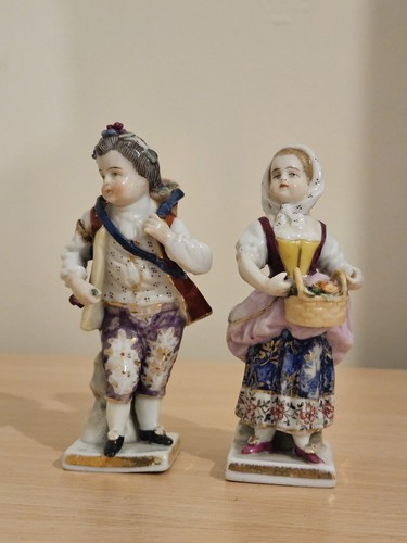 Pair meissen porcelain - of,