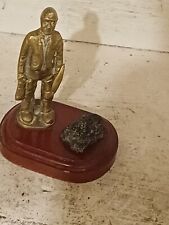 vintage solid brass coal miner