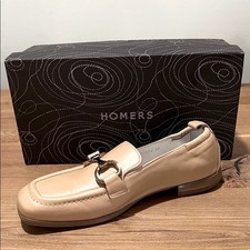 Homers Horsebit Handcrafted Leather Loafers Tan Natural Flax Size 38 | US 8 NIB