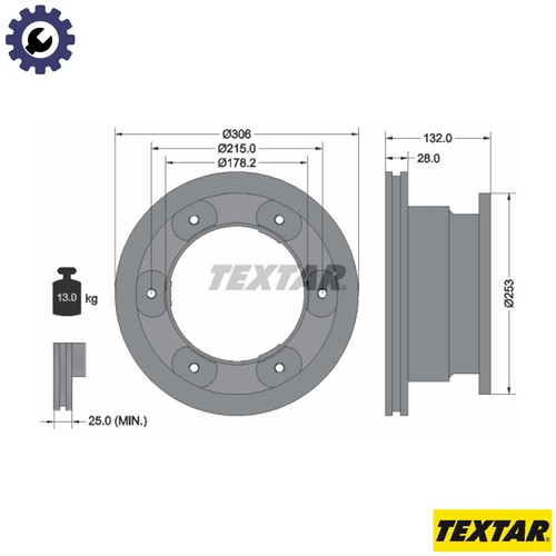 Brake disc 93177703 for - 2x,