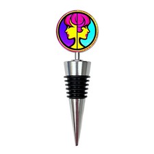 Gemini Wine Bottle Stopper | Pop Art Zodiac Gift | Astrology Wine Lover Present