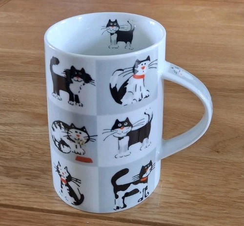 Chequered pets cat mug cup - cat,