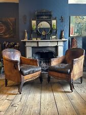 Pair Of Antique Studded Armchairs
