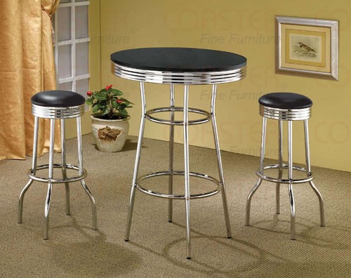 Retro black bar table - 50's,