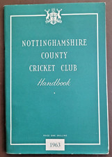 1963 NOTTINGHAMSHIRE COUNTY CRICKET CLUB Handbook, Excellent!