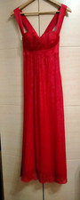 Elise Ryan red bra cup party evening maxi dress size 10