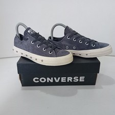 Converse All Star Trainers Grey / Cream Suede Womens UK Size 4 EU Size 36.5