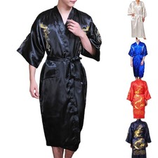 Chinese Dragon Satin Bathrobe