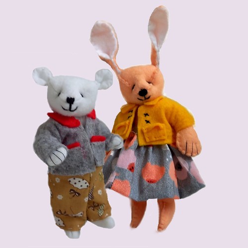 Snowdrop bear and crocus - snowdrop,