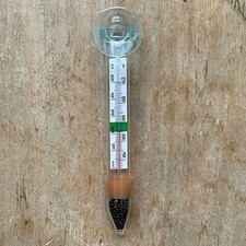 Aquarium Glass Thermometer, Tropical Fish, Aquariums, Reptiles Submersible VGC