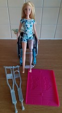 Barbie Fashionistas Prosthetic Leg Doll with wheelchair ramp & crutches