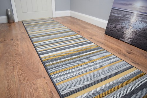 Multi stripe hallway - multi, stairway